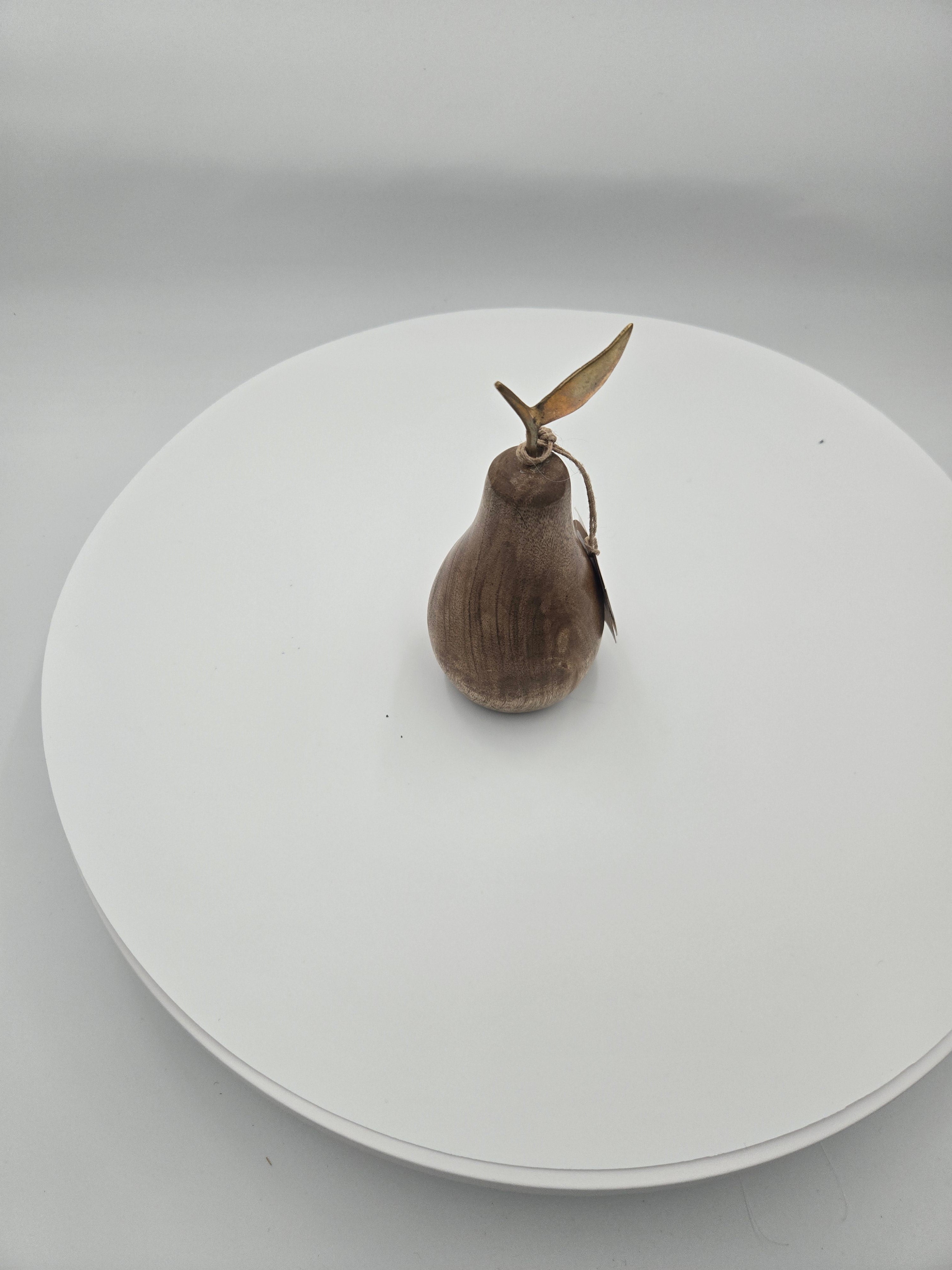 Handcrafted Wooden Decorative Pear Sculptures – Set of 2 | Height 12 cm | Weight 0.139 kg