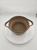 Handwoven Decorative Basket with Handles | Curator's Choice