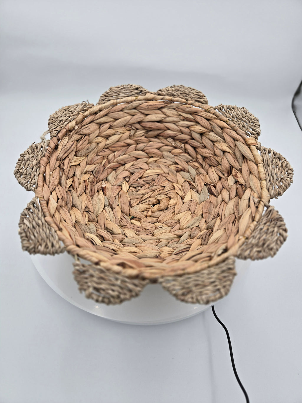 Handwoven Water Hyacinth Fruit Basket – Floral Design | Handcrafted in Vietnam