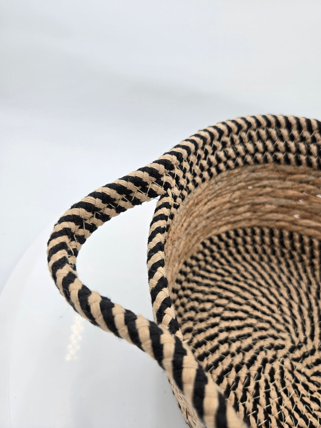 Handwoven Decorative Basket with Handles | Curator's Choice
