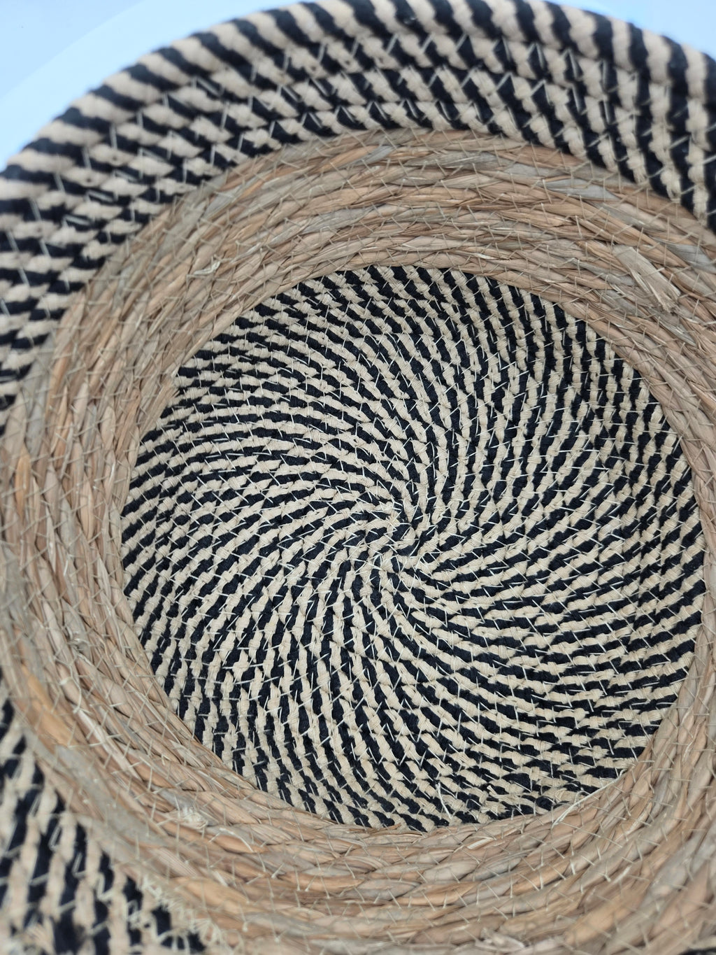 Handwoven Decorative Basket with Handles | Curator's Choice