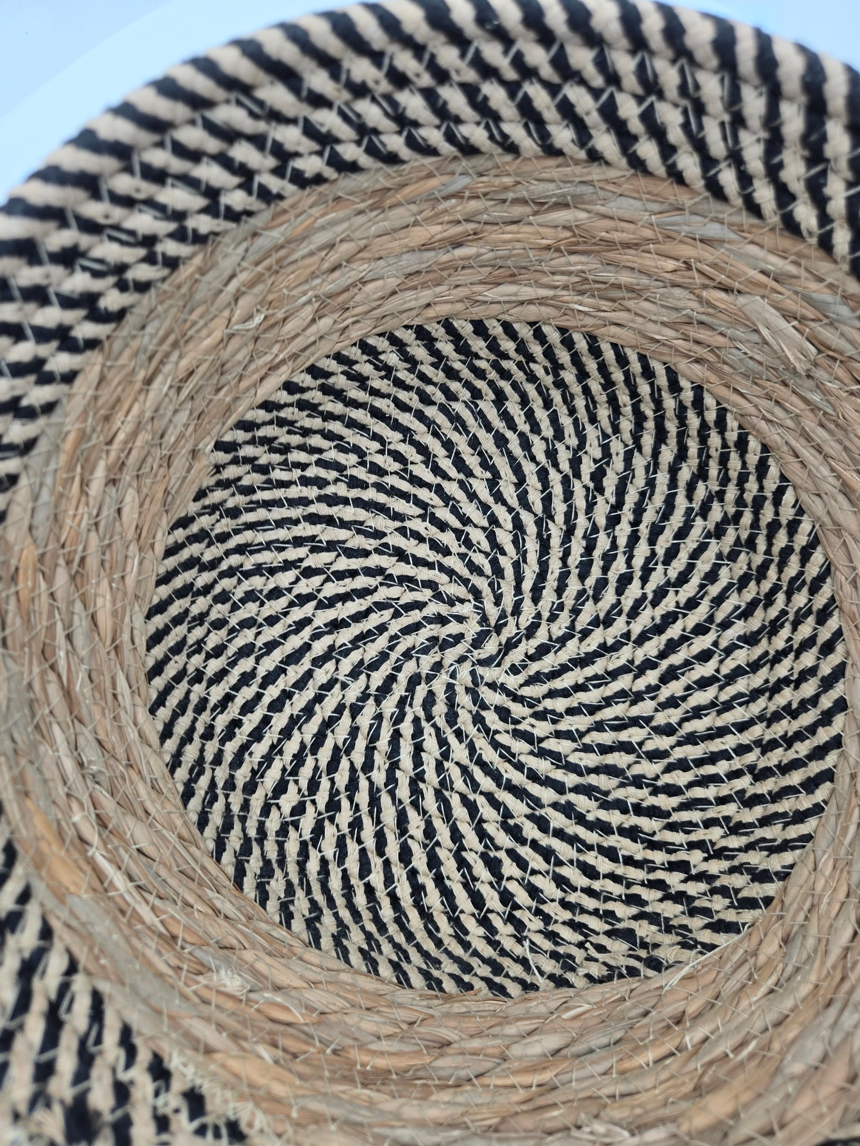 Handwoven Decorative Basket with Handles | Curator's Choice