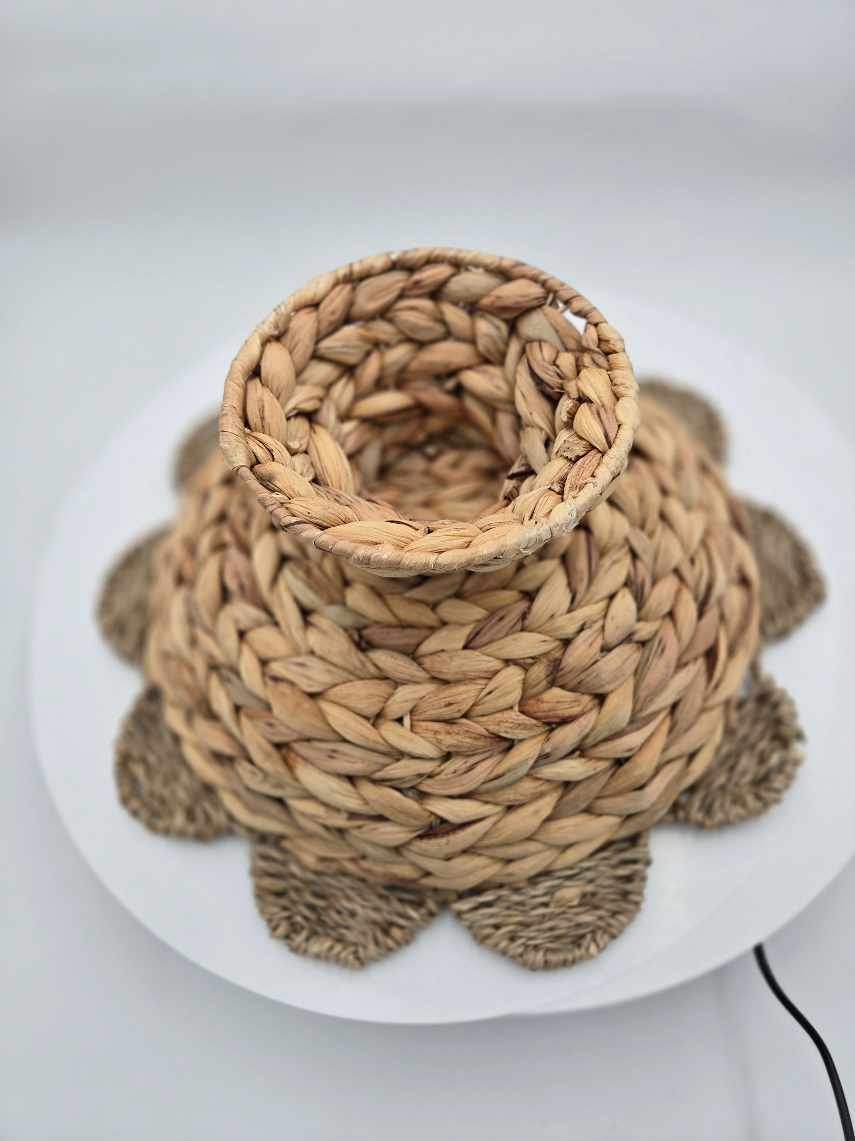 Handwoven Water Hyacinth Fruit Basket – Floral Design | Handcrafted in Vietnam