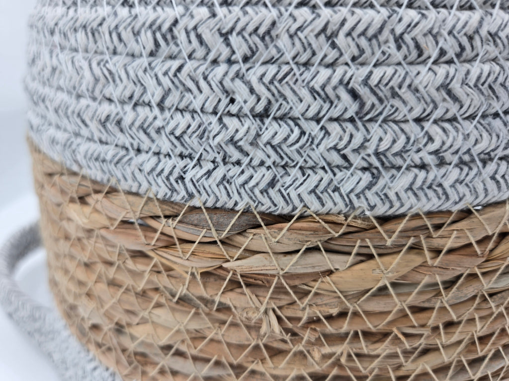 Handwoven Decorative Basket with Handles | Curator's Choice