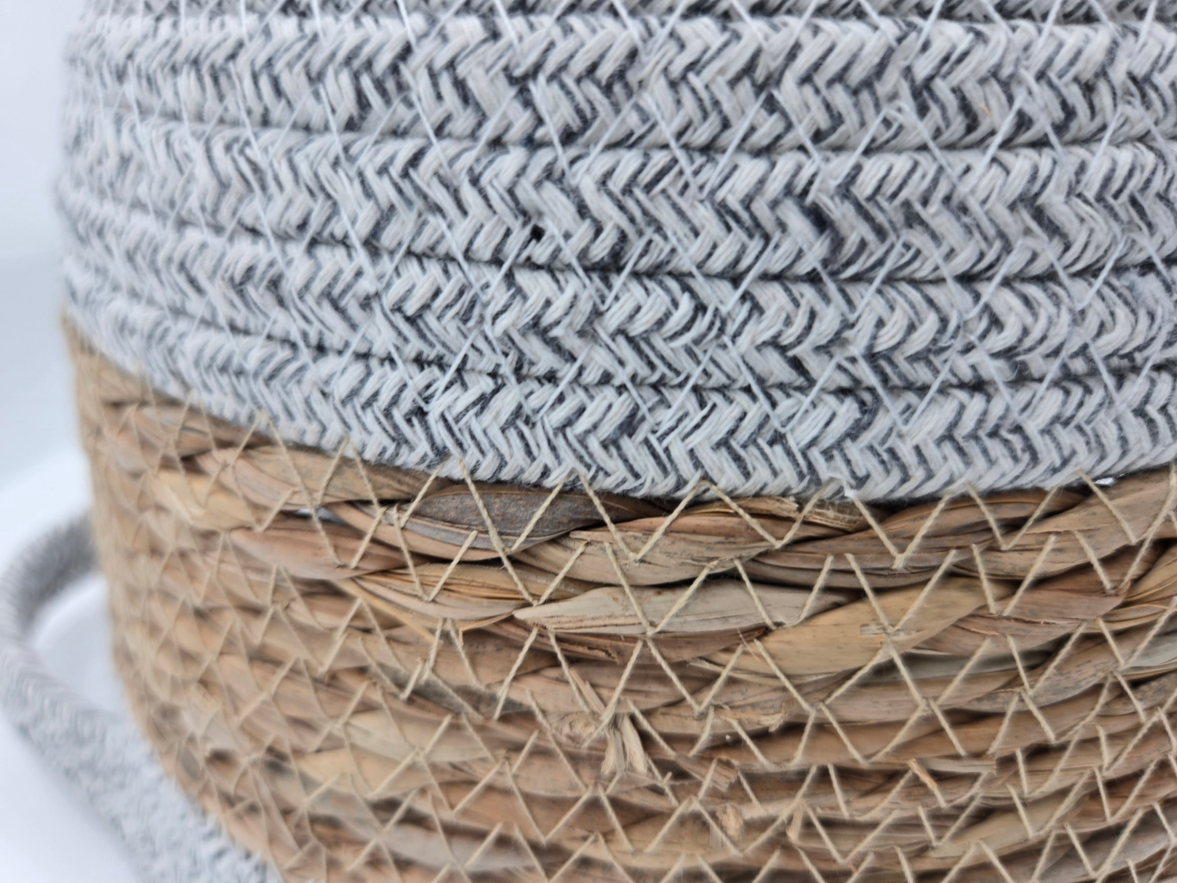 Handwoven Decorative Basket with Handles | Curator's Choice