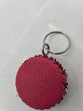 Handcrafted Drum-Shaped Beaded Wooden Keychain – Made in Kenya – 3.5 cm Diameter – 0.015 kg