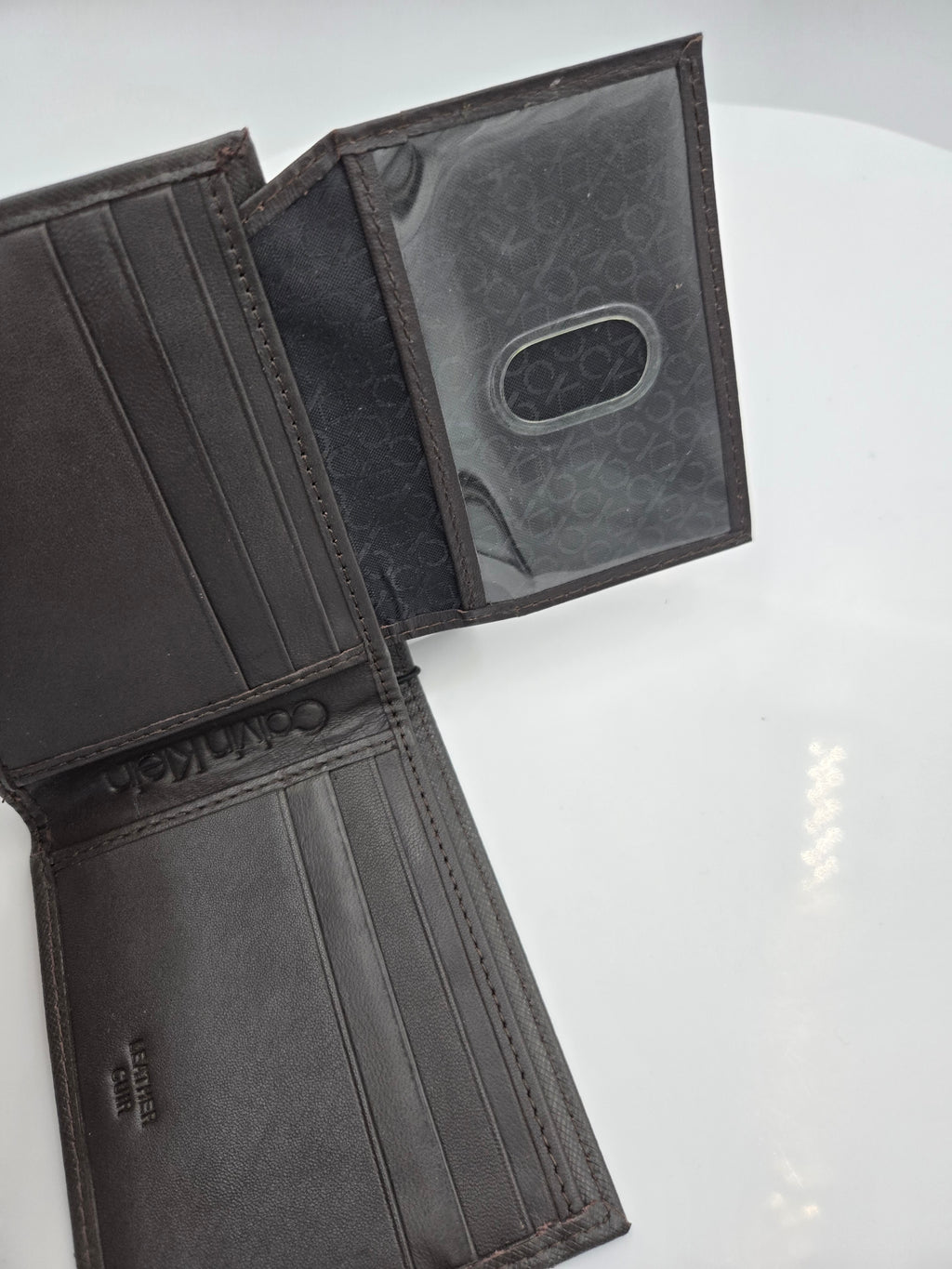 Calvin Klein Men's Genuine Leather Wallet | Espresso Brown | Slim Bifold Wallet
