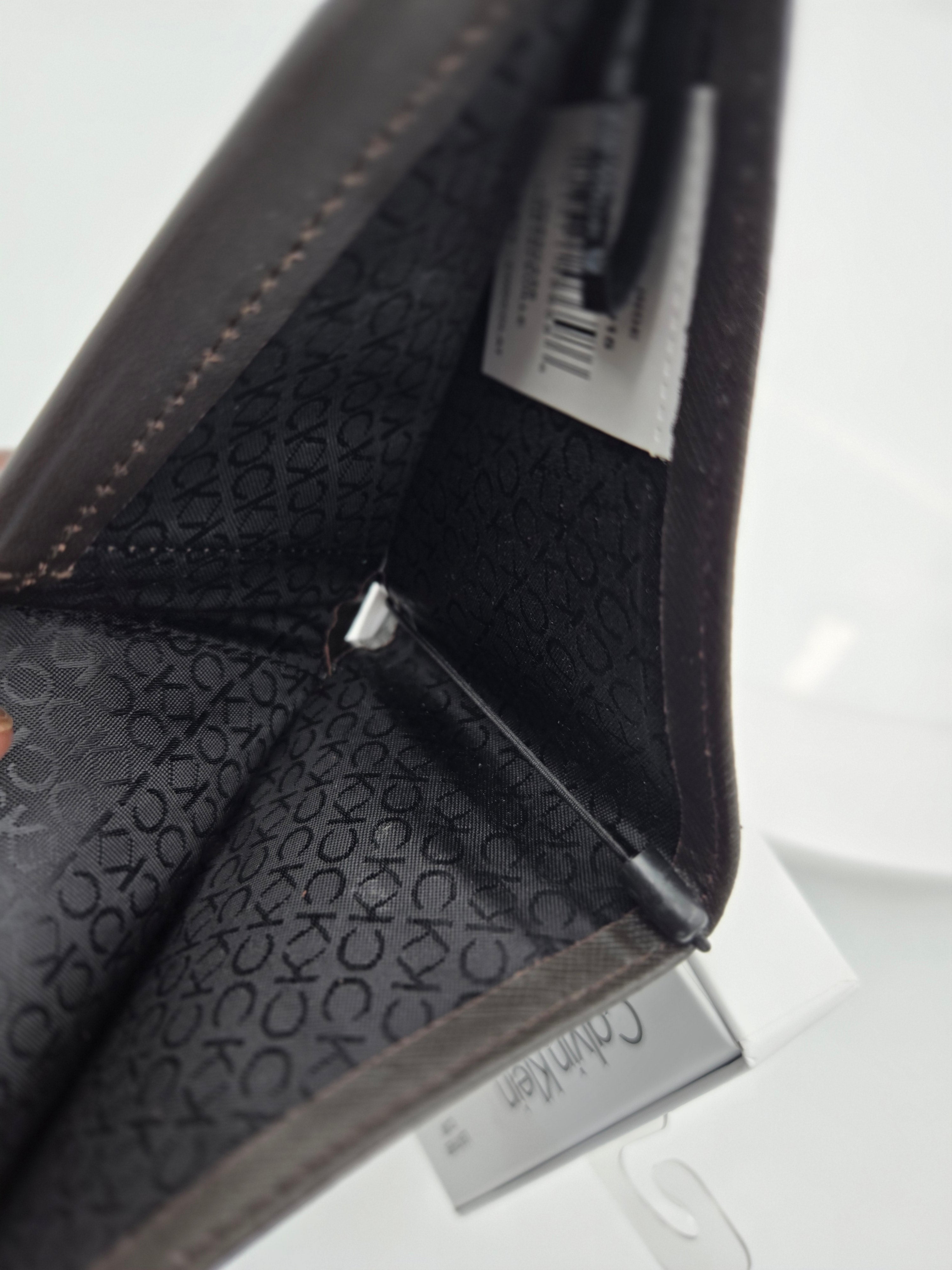 Calvin Klein Men's Genuine Leather Wallet | Espresso Brown | Slim Bifold Wallet