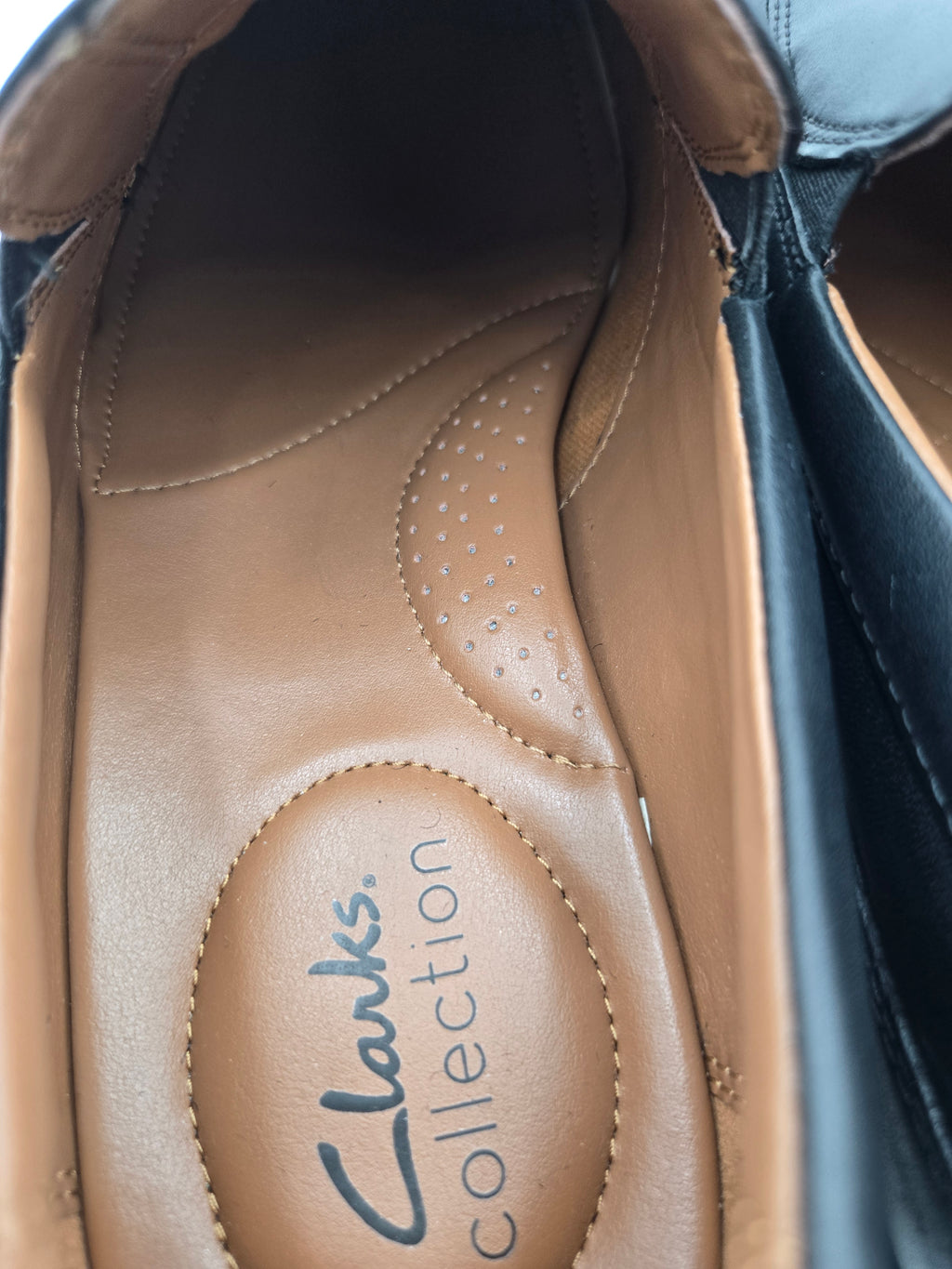 Clarks Collection Men's Black Leather Dress Shoes | Size 10 Wide (US) | UK 9H | Premium Comfort