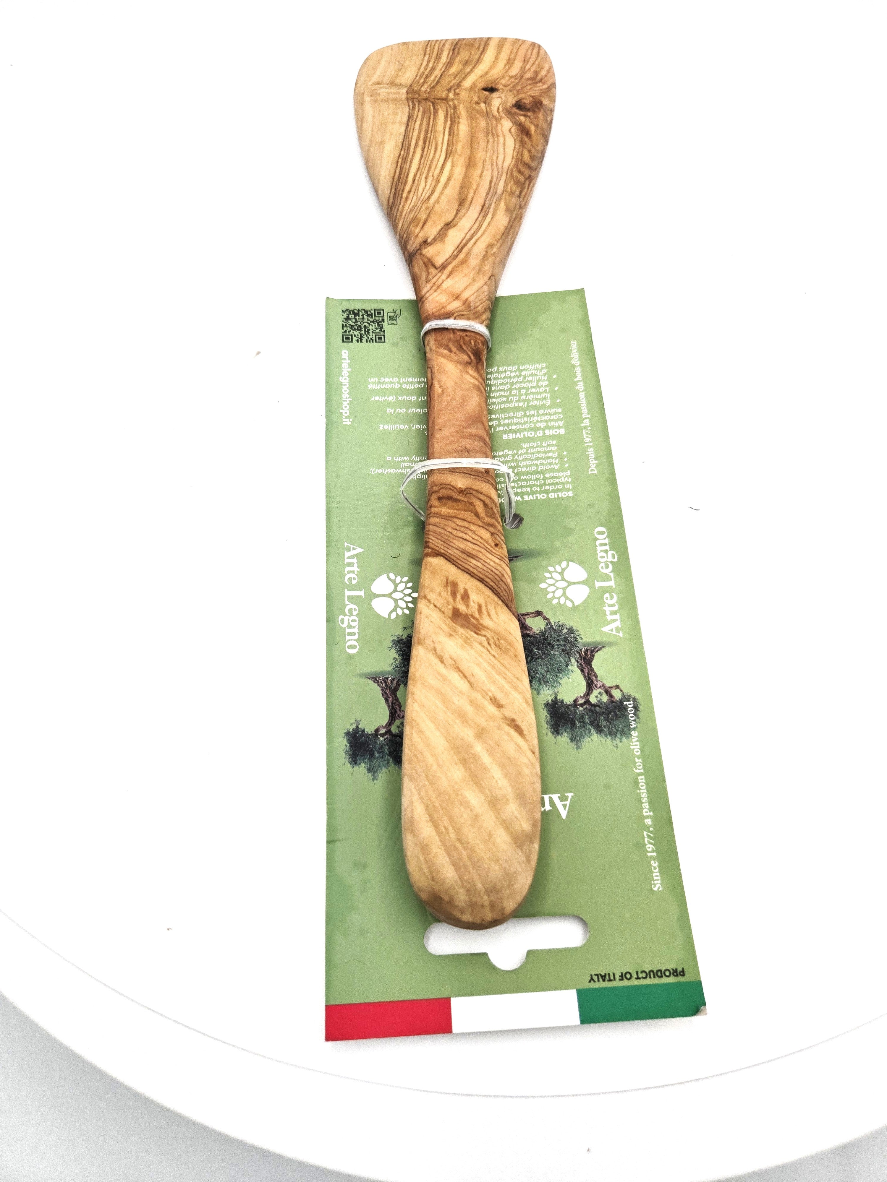 Italian Olive Wood Cooking Utensil – Handcrafted Olive Wood Turner