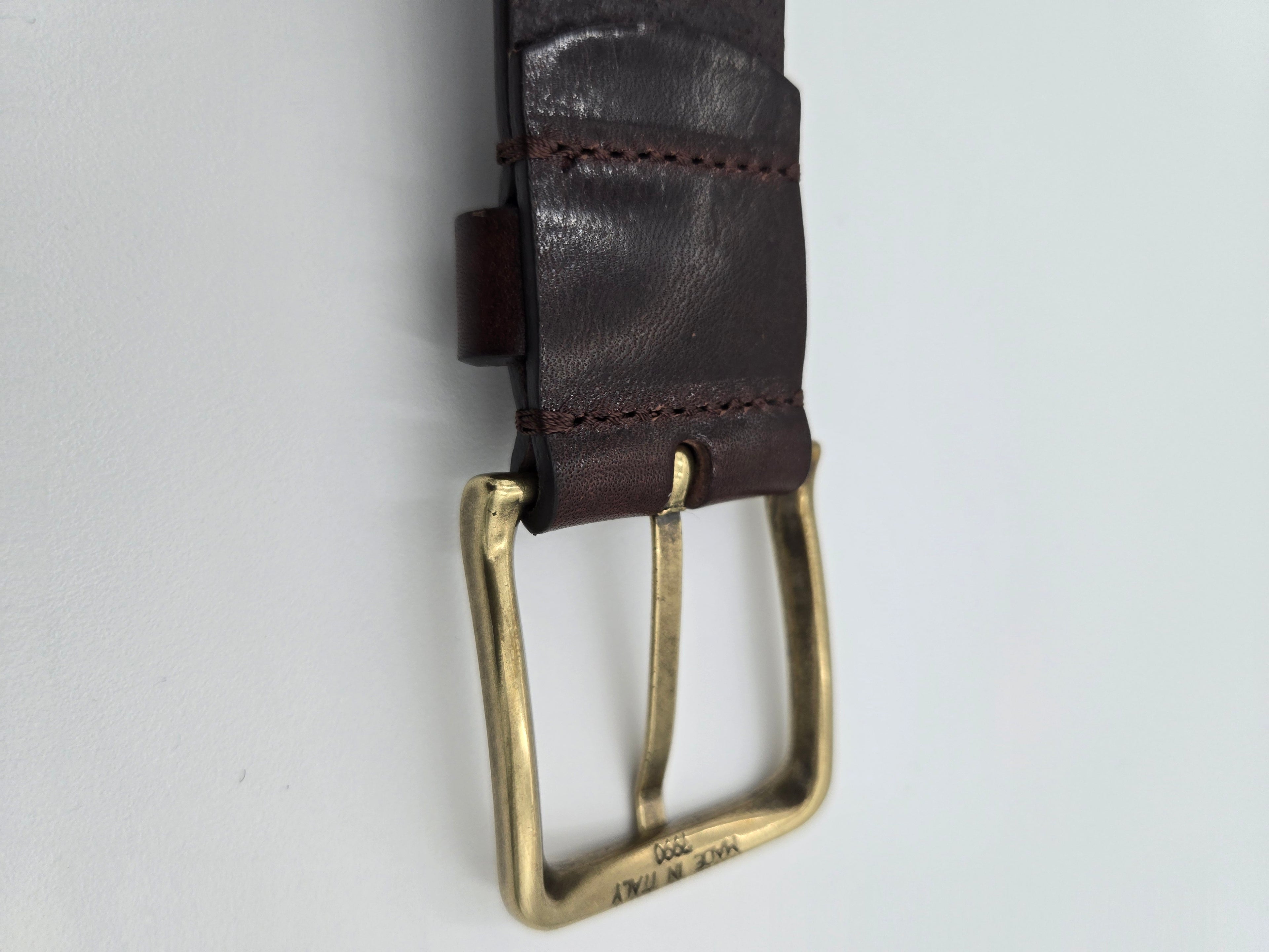 FABIO CORTI Genuine Leather Belt – Handcrafted in Italy | Classic Dark Brown | Size 40