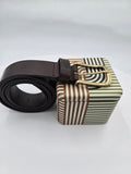 FABIO CORTI Genuine Leather Belt – Handcrafted in Italy | Classic Dark Brown | Size 40