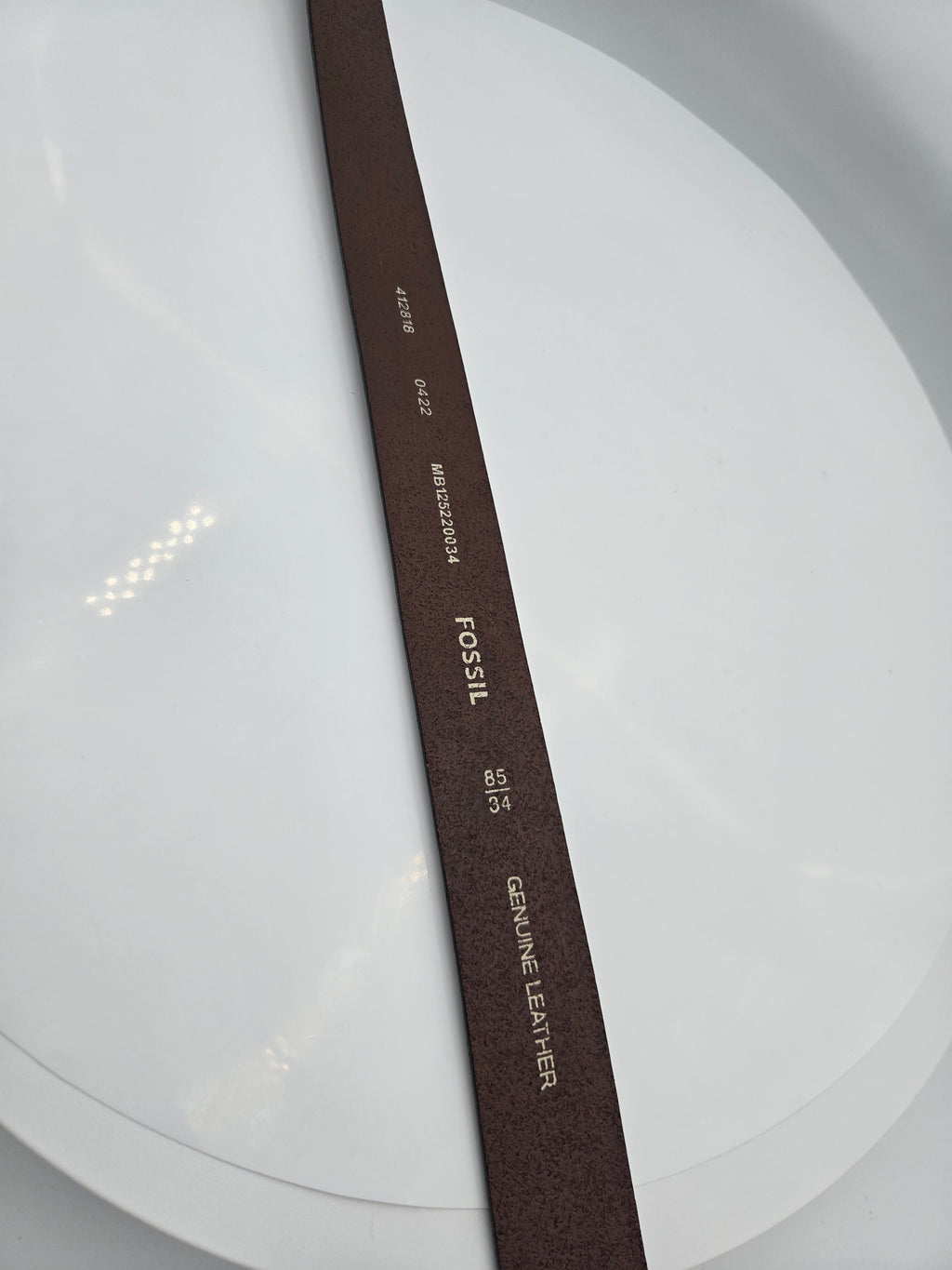 Fossil Genuine Leather Belt | Men's Size 34" Waist | 1.5" Wide | 0.144 kg | Brown | Curator's Choice