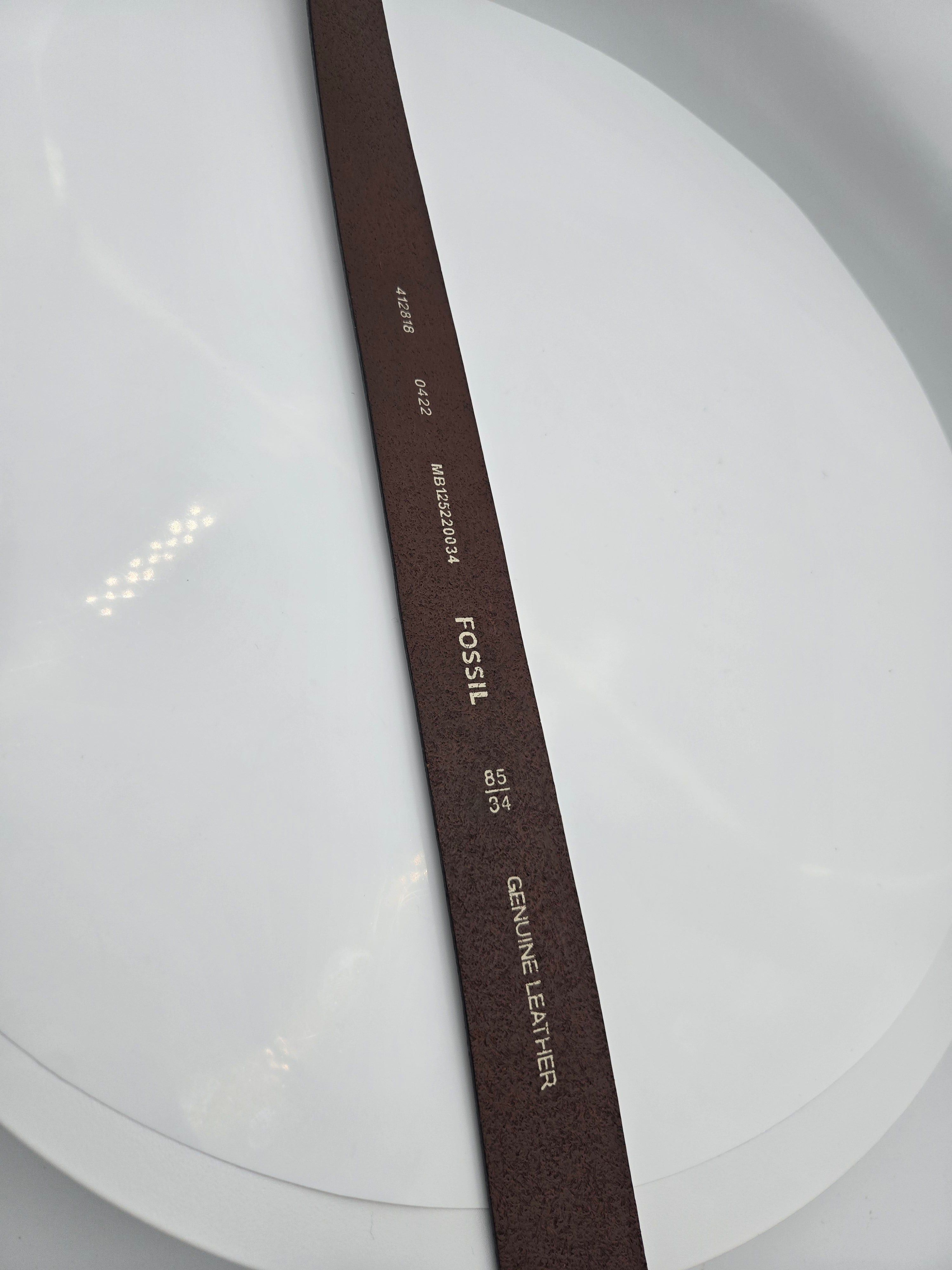 Fossil Genuine Leather Belt | Men's Size 34" Waist | 1.5" Wide | 0.144 kg | Brown | Curator's Choice