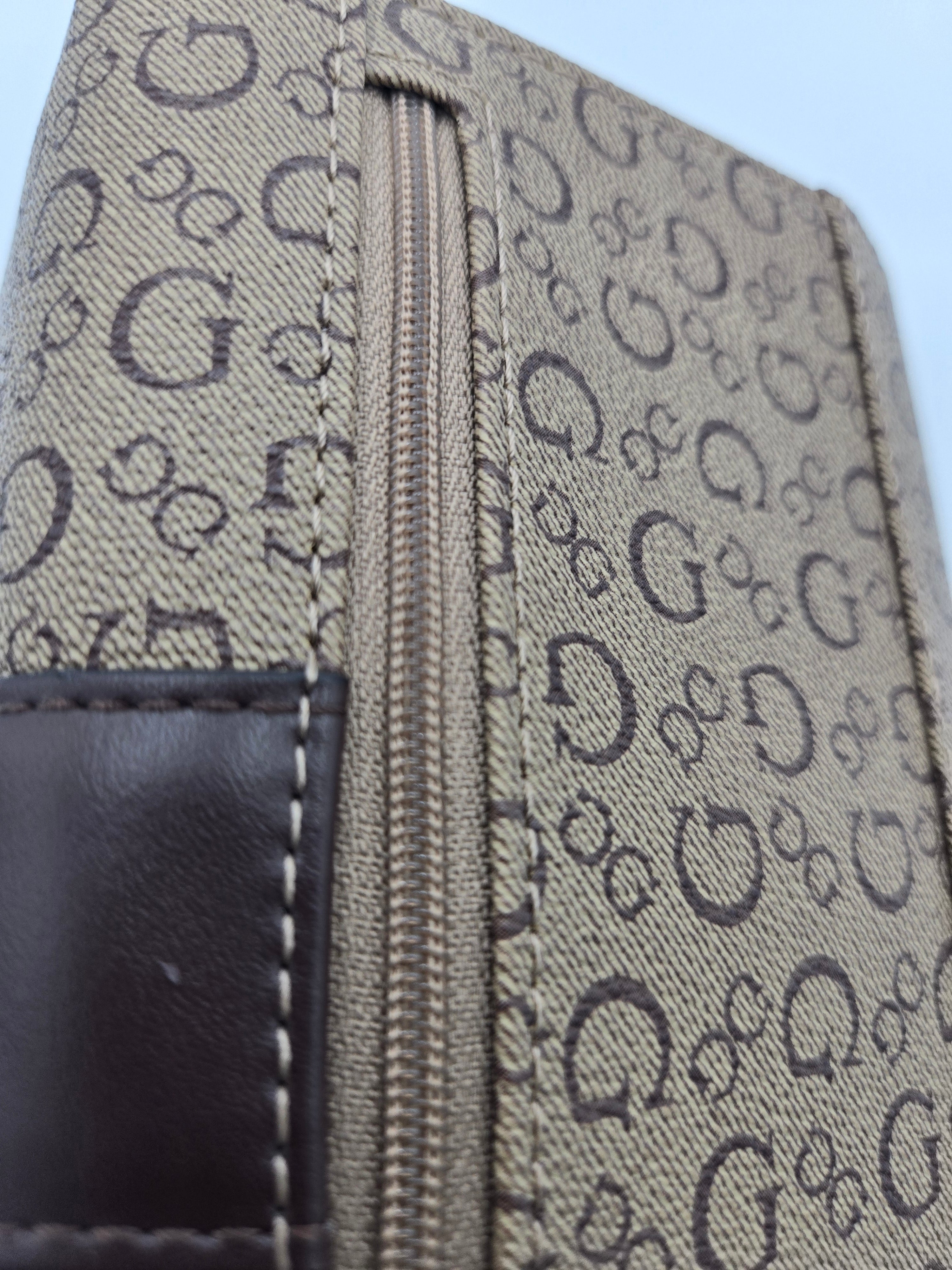 Guess Signature Monogram Ladies Wallet | Brown & Beige | Designer Wallet