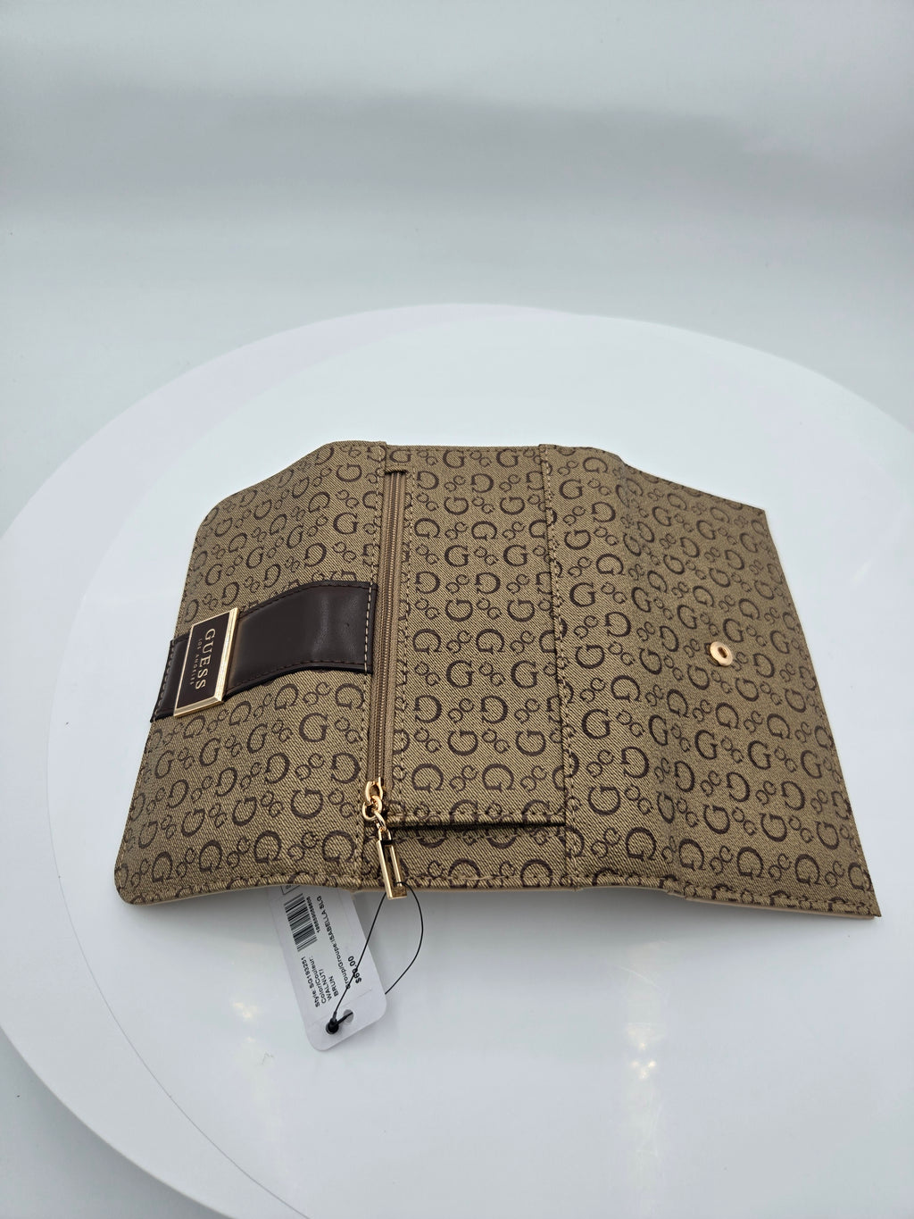 Guess Signature Monogram Ladies Wallet | Brown & Beige | Designer Wallet