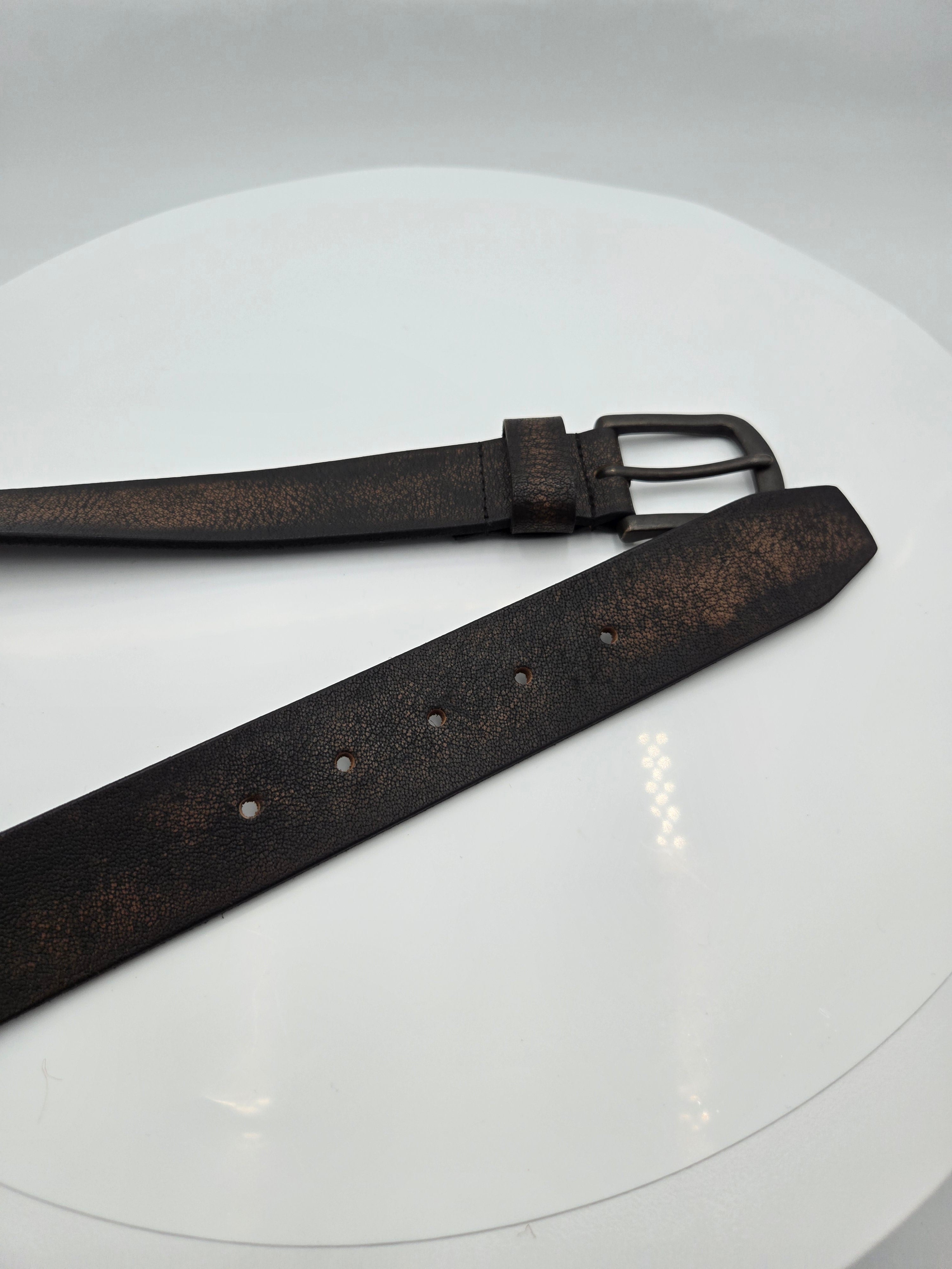 Curator's Choice Genuine Leather Belt – Rich Pull-Up Leather – Waist Size 40