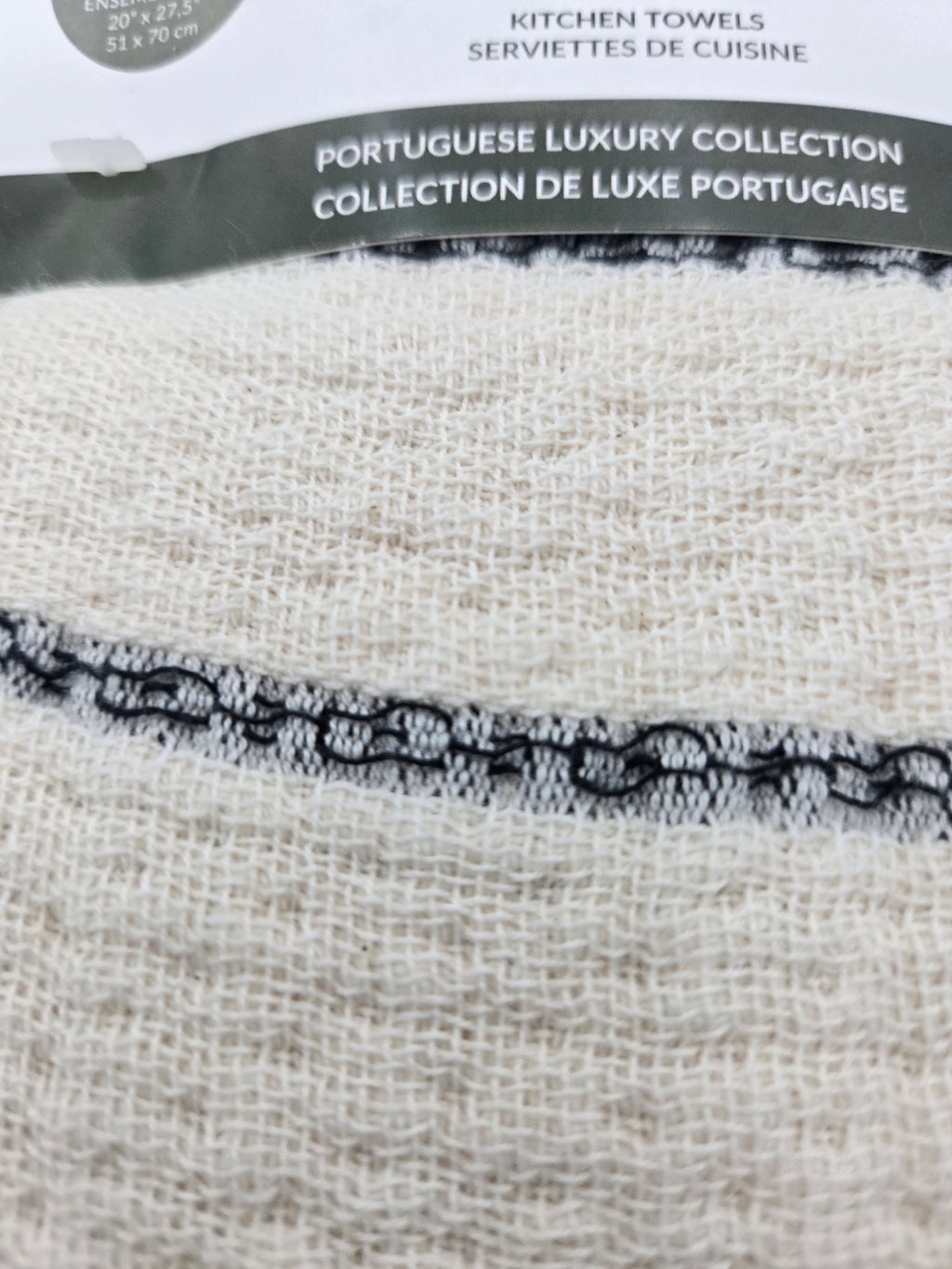 INUP HOME Portuguese Luxury Kitchen Towels | Set of 2 | 100% Washed Cotton | Made in Portugal