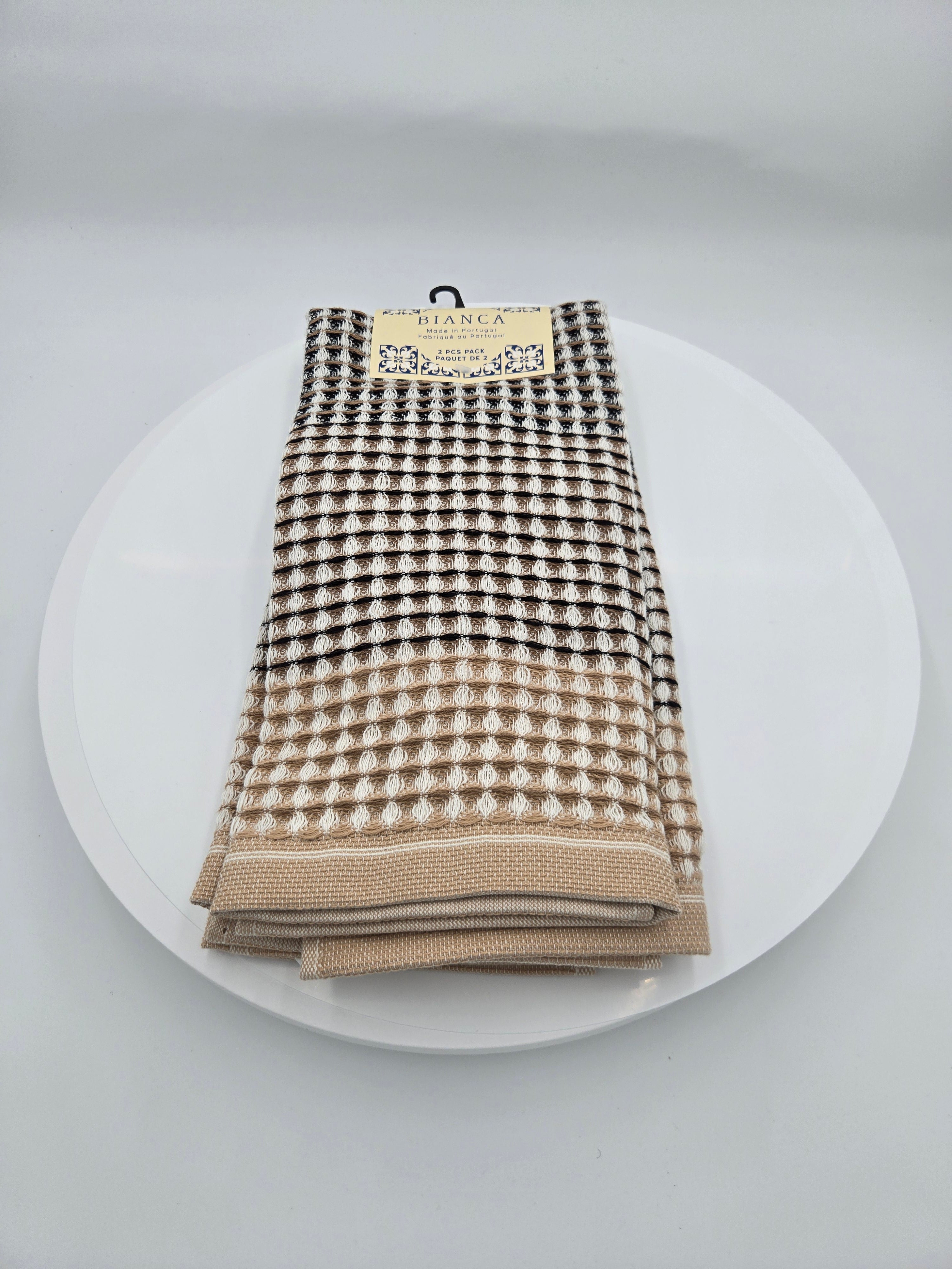 Bianca Waffle Weave Kitchen Towels – Made in Portugal – Set of 2