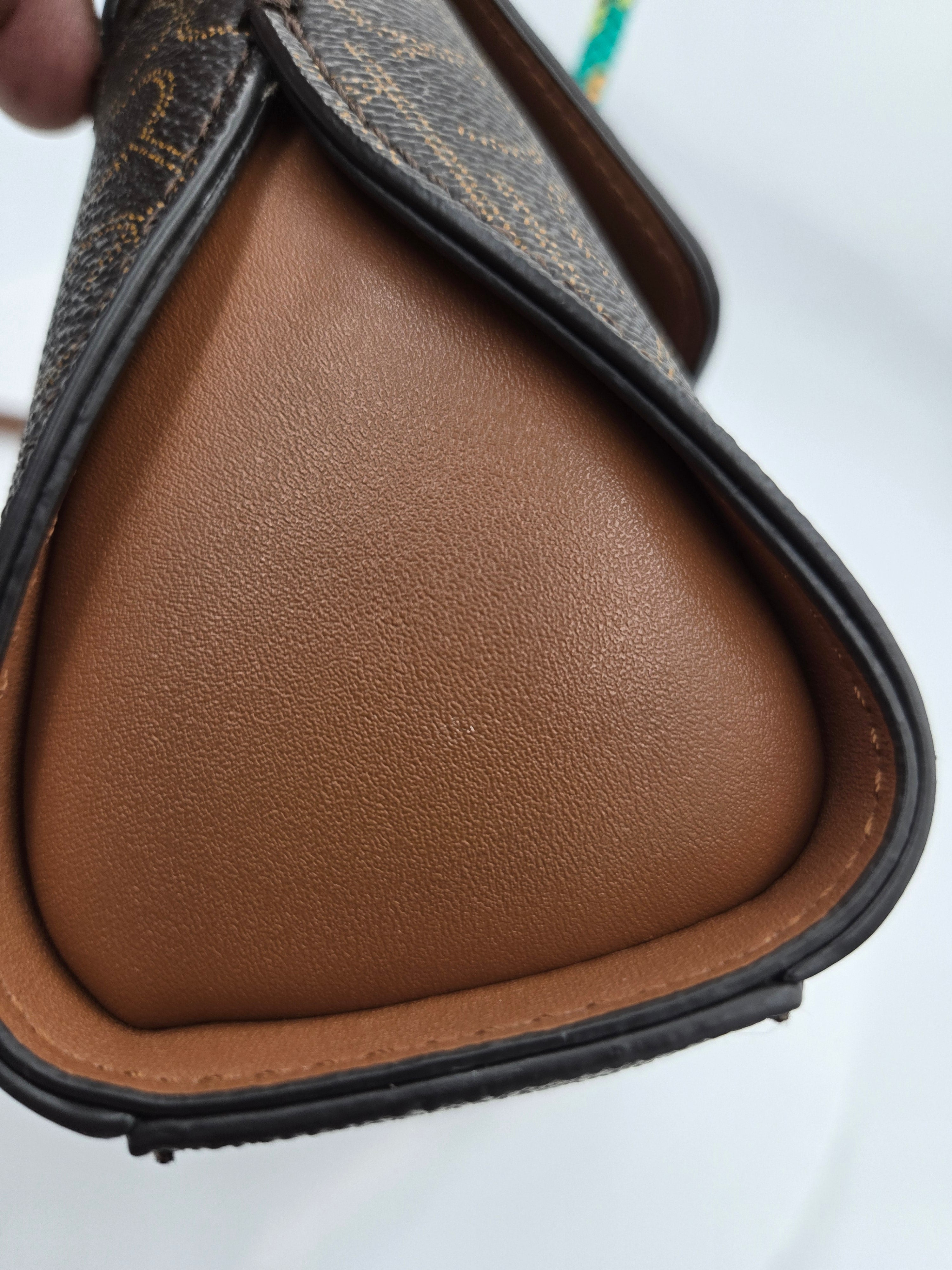 Calvin Klein Signature Monogram Crossbody Handbag | Brown & Cognac Shoulder Bag