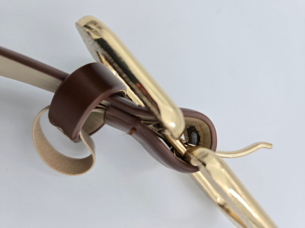 Steve Madden Genuine Leather Belt – Brown | Gold-Tone Buckle | Medium (34–36)