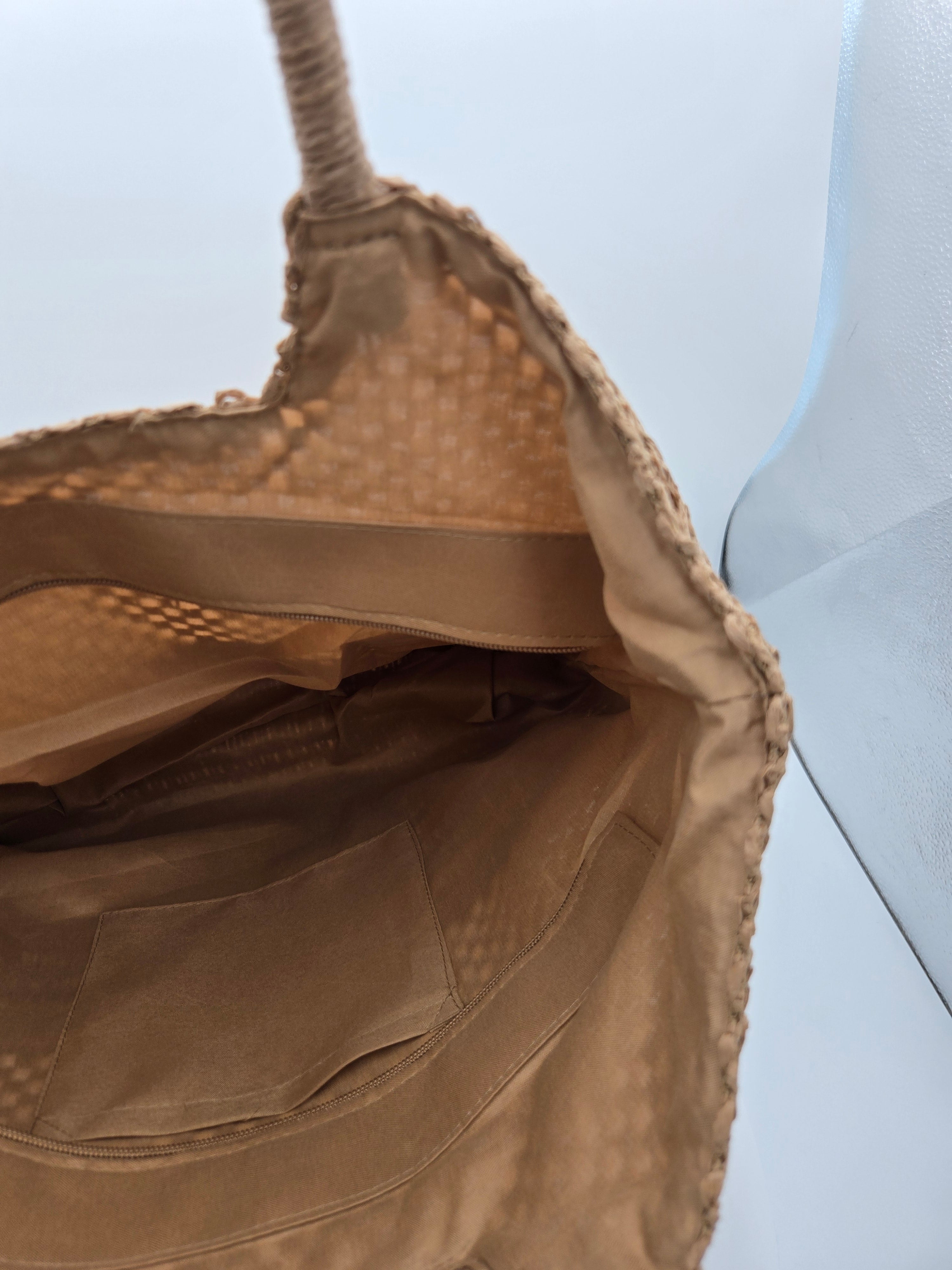 La Vie en Rose Handcrafted Recycled Paper Tote Bag – Natural | 100% Recyclable | Curator's Choice