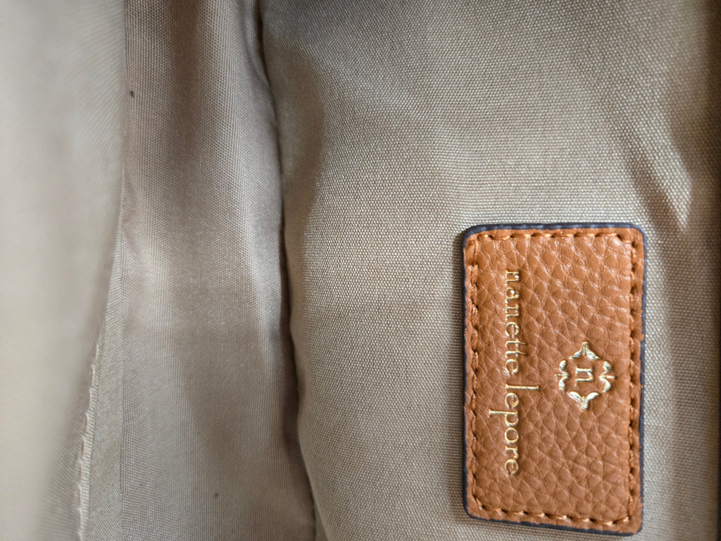 Nanette Lepore Signature Monogram Shoulder Handbag | Brown & Cognac