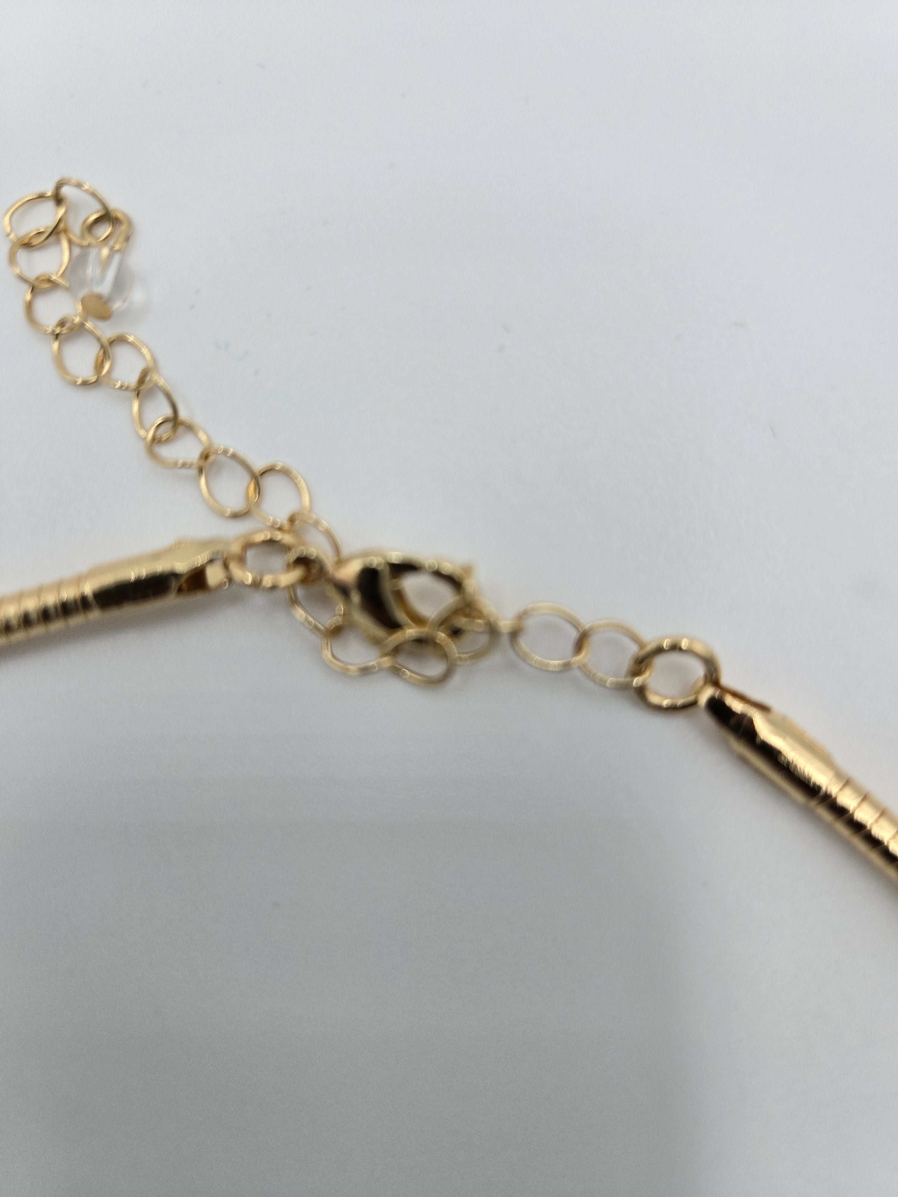 Handcrafted Wood & Gold-Tone Statement Necklace – 19" Adjustable – Nickel-Free & Lead Safe – Wt. 0.065 kg