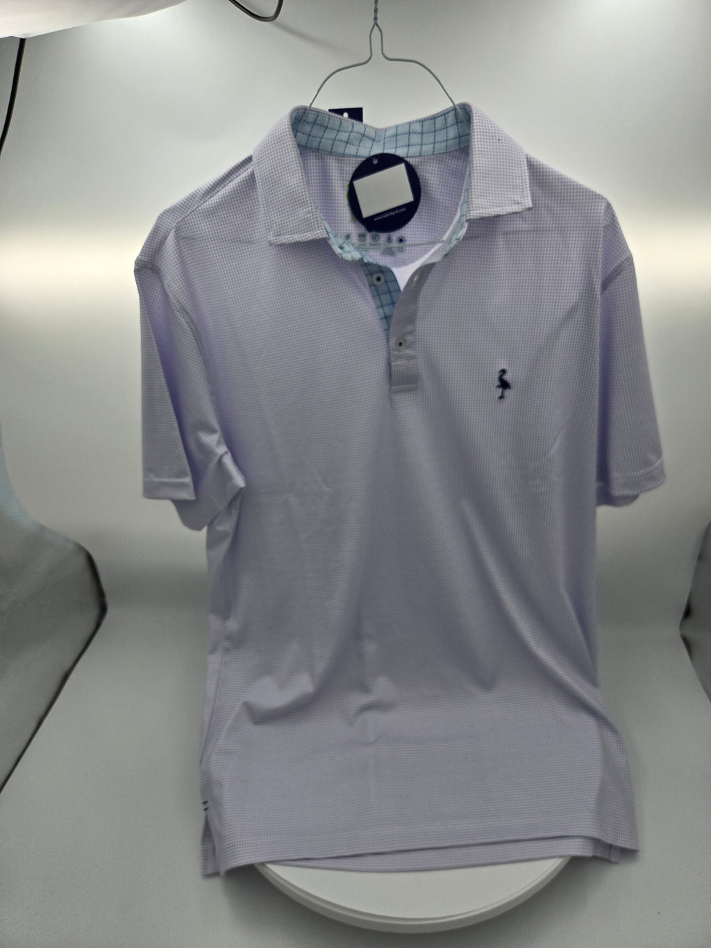 TailorByrd Men’s Performance Polo Shirt – Light Lavender – Medium