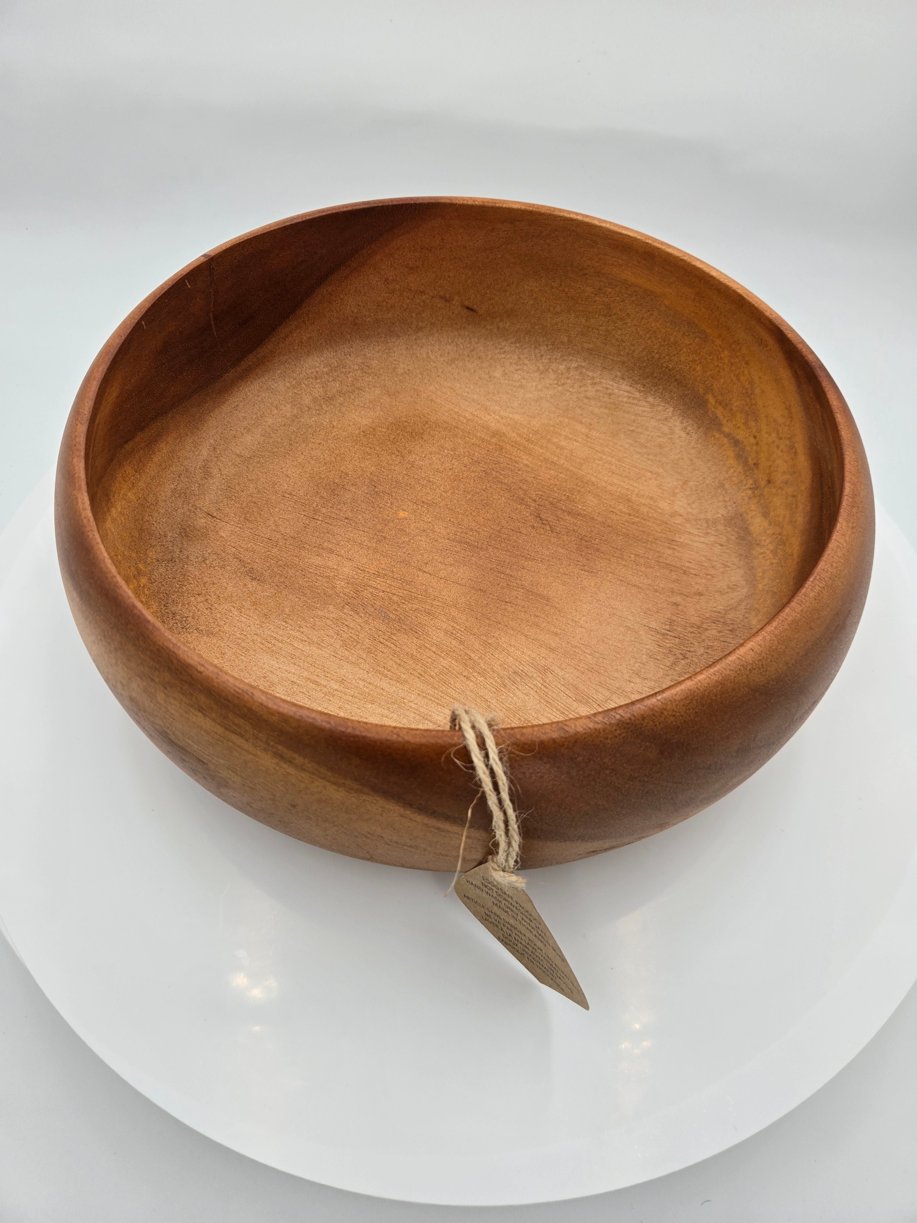 Handcrafted Acacia Wood Serving Bowl | Artisan Crafted in Thailand