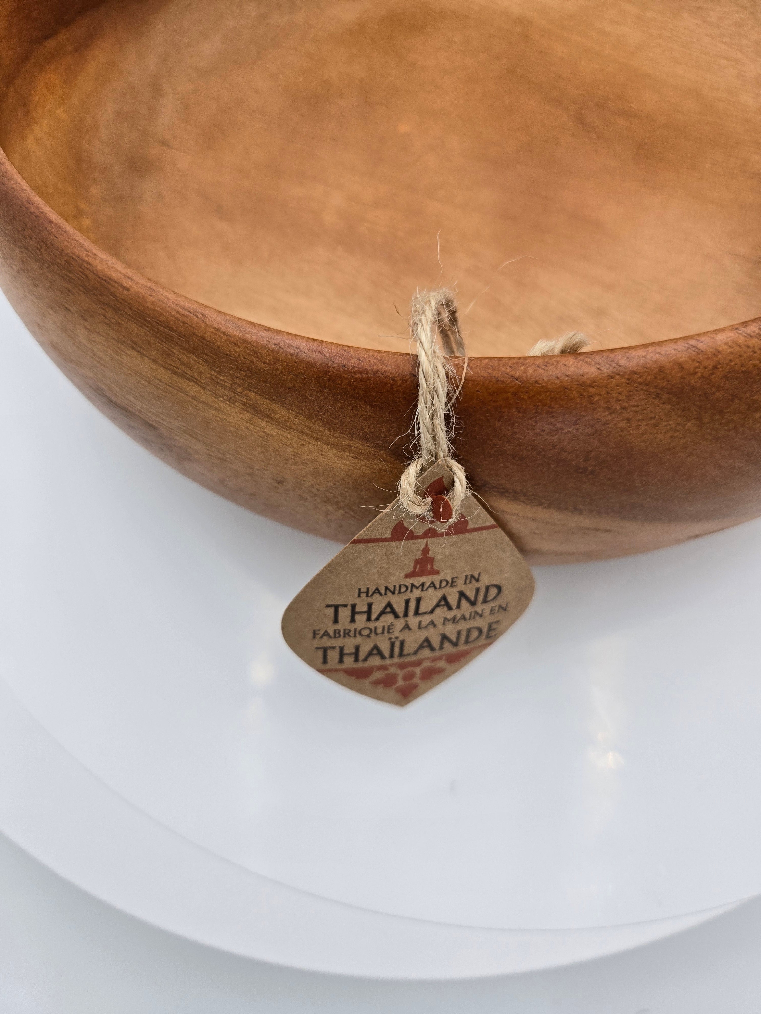 Handcrafted Acacia Wood Serving Bowl | Artisan Crafted in Thailand