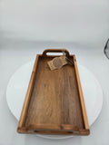 Handcrafted Acacia Wood Serving Tray | Made in Vietnam | 41.5 × 22.5 cm/Wt.-0.389kg.