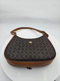 Nanette Lepore Signature Monogram Shoulder Handbag | Brown & Cognac