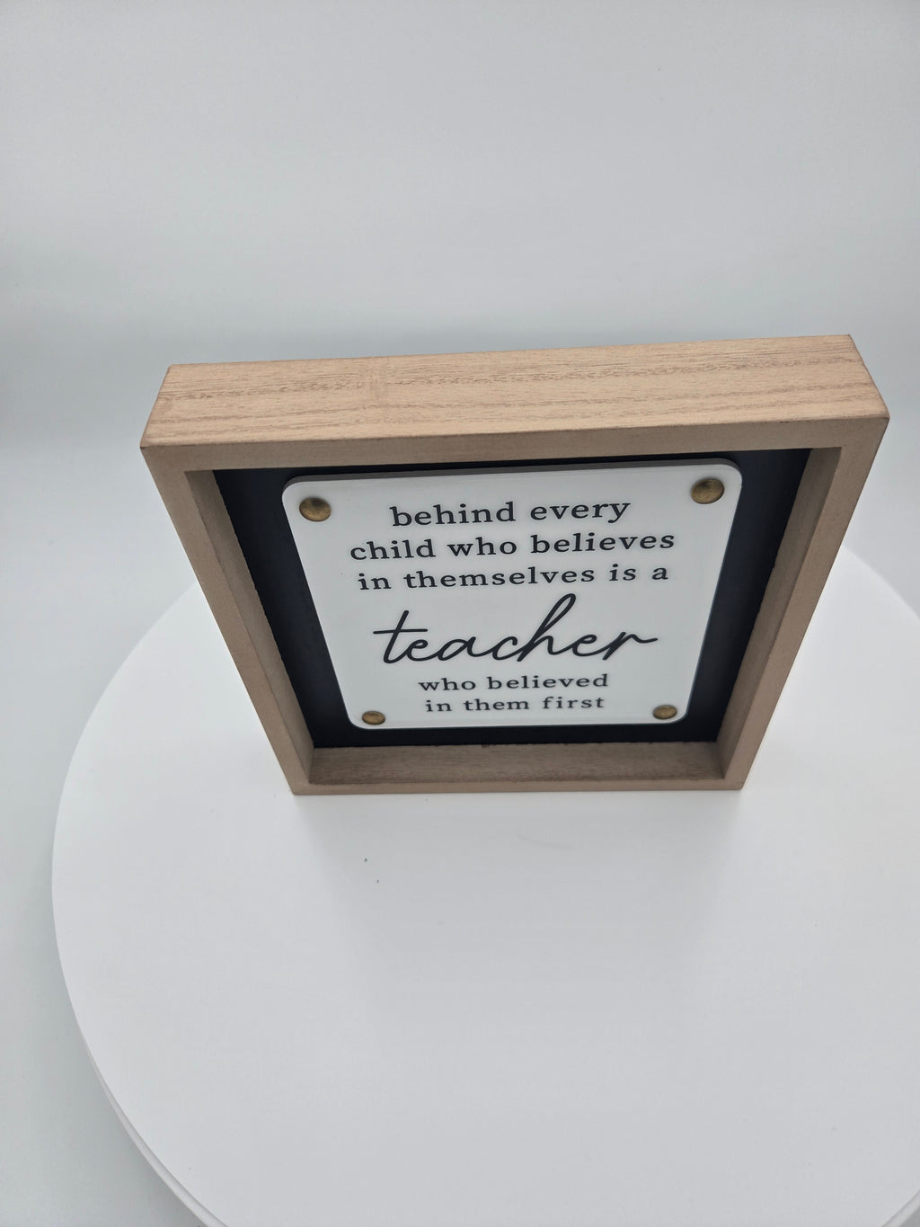 Inspirational Teacher Office Décor Plaque – Square 19.4 cm × 19.4 cm – Made in China